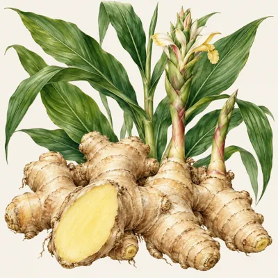 Dekoracyjna ilustracja: Imbir