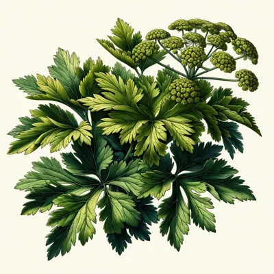 Dekoracyjna ilustracja: Lubczyk
