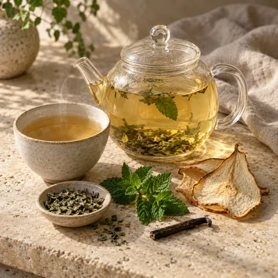 Composición de infusión: Menta piperita