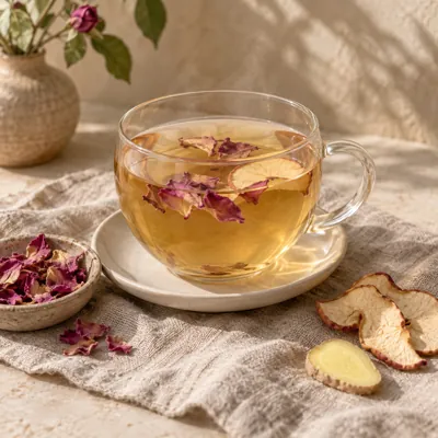 Composición de infusión: Rosa de Damasco