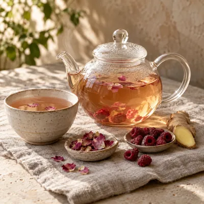Composición de infusión: Rosa de Damasco